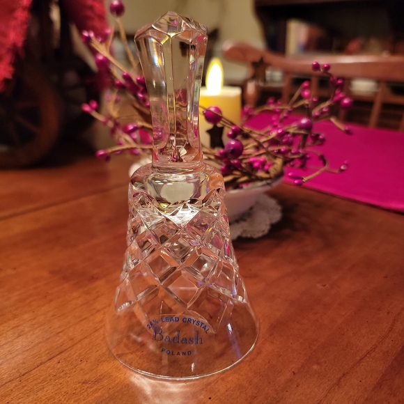 BADASH CRYSTAL ♡ NIB Beautiful Vintage BELL OXFORD 24% Handcut Lead Crystal Bell - Picture 16 of 17